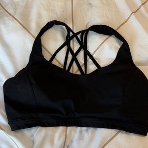 Lululemon black Strappy Women's sports bra size 14